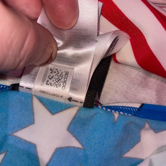 ADIDAS JEREMY SCOTT Stars & Stripes US Flag Badeanzug Bikini Dead Stock Large - Picture 6 of 8